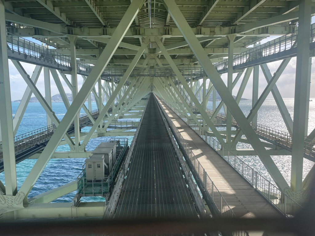 明石海峡大橋の真下の部分