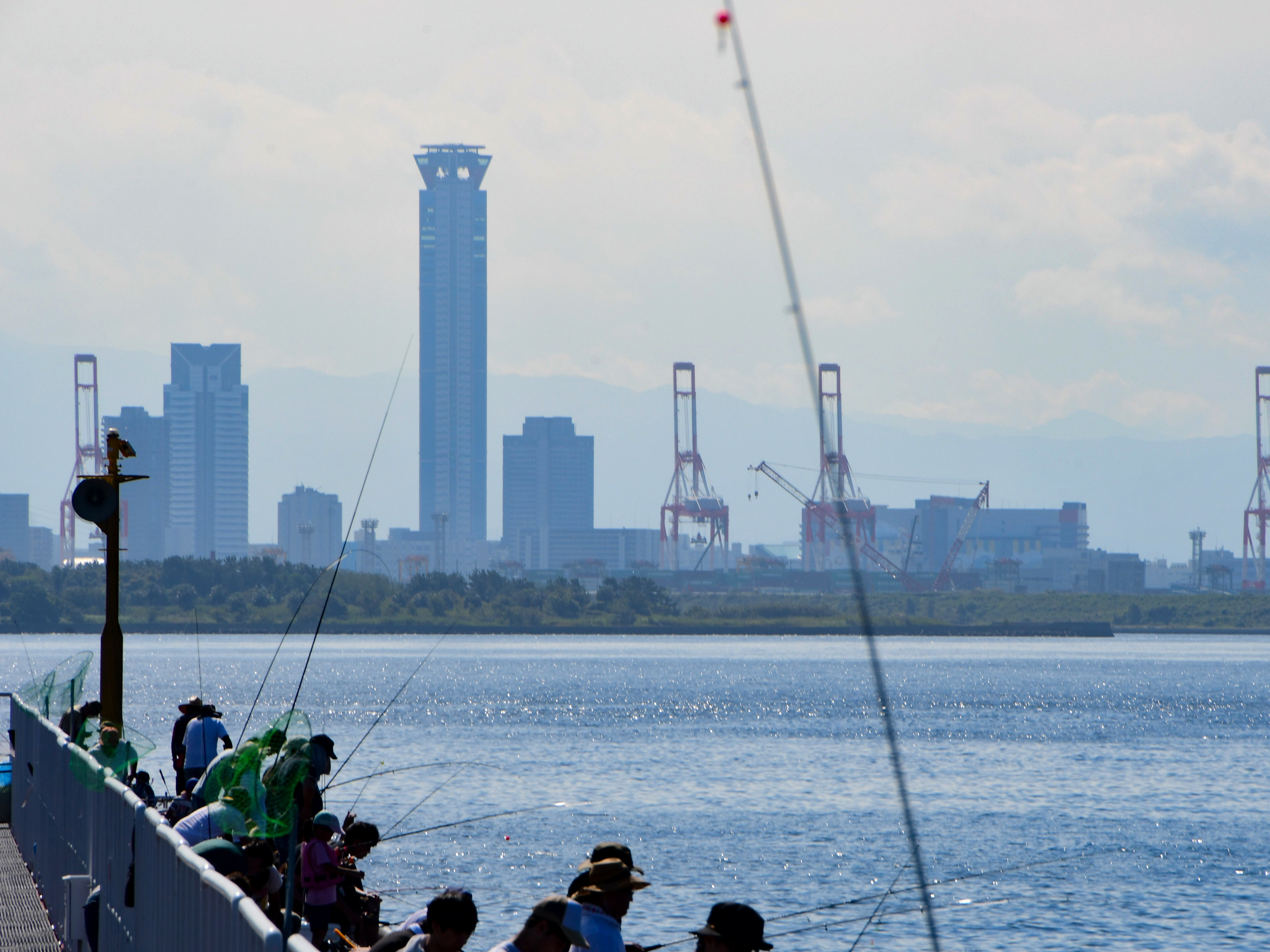 思い立ったら魚釣り。手ぶらで行ける魚釣り公園。神戸から大阪まで広がる海景