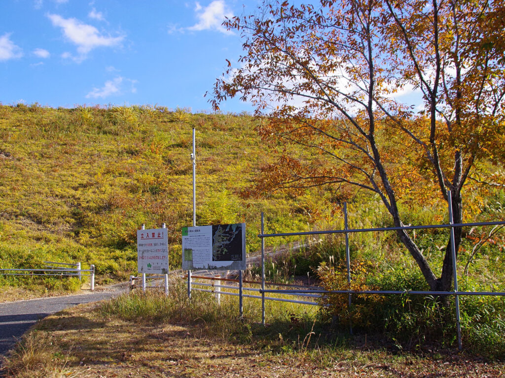 昭和池の堤防